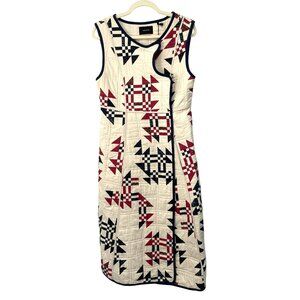 New Isabel Marant Quilted Vest Gilet Dress Geometric Sz 38 Medium